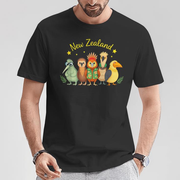 ニュージーランドの鳥 キウイ マオリ アオテアロア タカヘ カカポ ウェカ Tシャツ 面白い贈り物