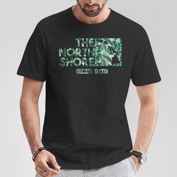 ノースショア ハワイ モンステラリーフ Tシャツ 面白い贈り物