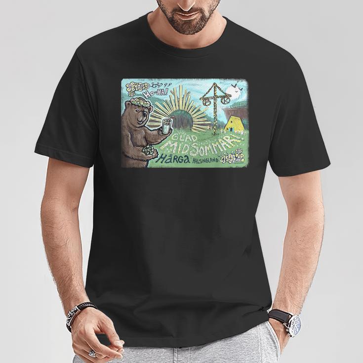 ハッピー・ミッドサマー・ベア Tシャツ 面白い贈り物