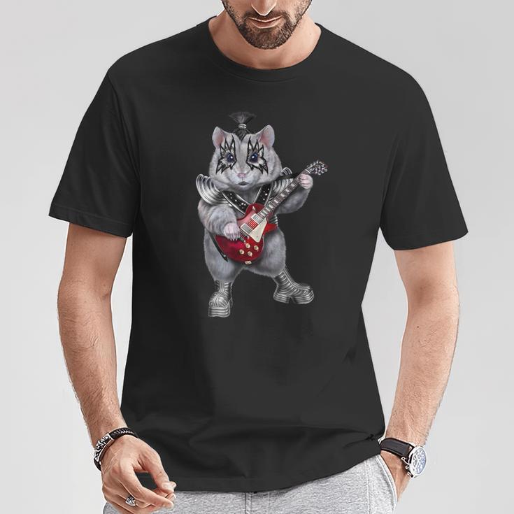 ハムスター ロックスター 動物 ギター Tシャツ 面白い贈り物