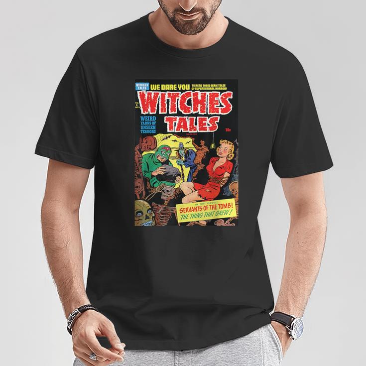ハロウィン ホラー ヴィンテージ 魔女 コミックブック レトロ 怖い 面白い Tシャツ 面白い贈り物