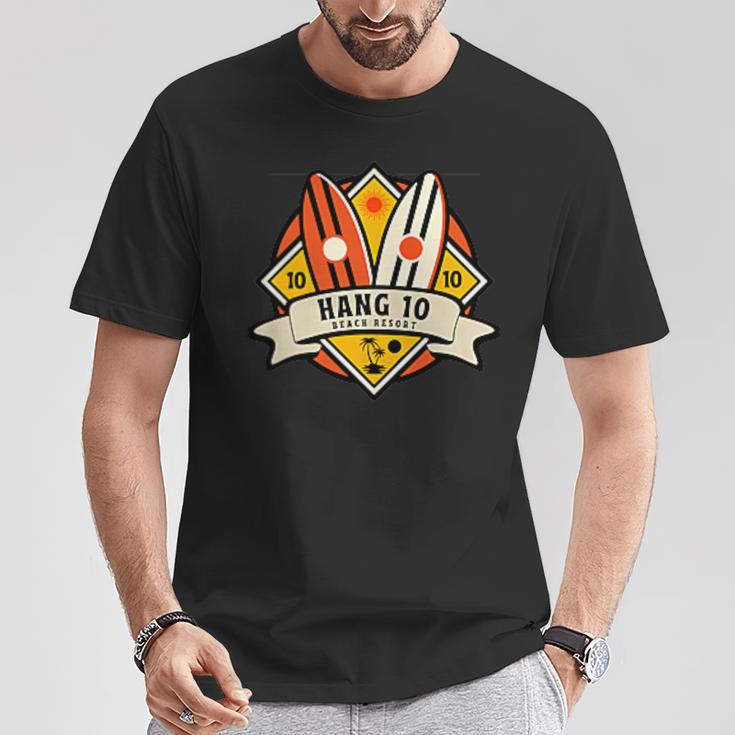 ハング10 サーフボード サーフ サーフィン サーファー Tシャツ 面白い贈り物