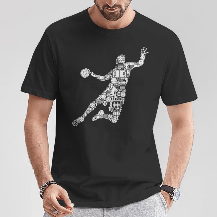 ハンドボール選手男子キッズ男子 Tシャツ 面白い贈り物