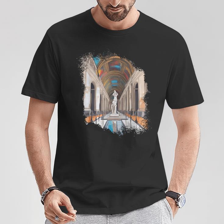 パリ アートワーク ルーヴル美術館 フランス観光 フランス Tシャツ 面白い贈り物
