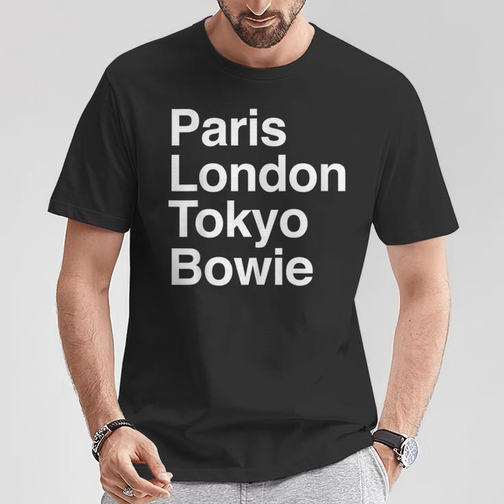 パリ東京ロンドンボウイ ギフトデザイン Bowieouvenir Tシャツ 面白い贈り物