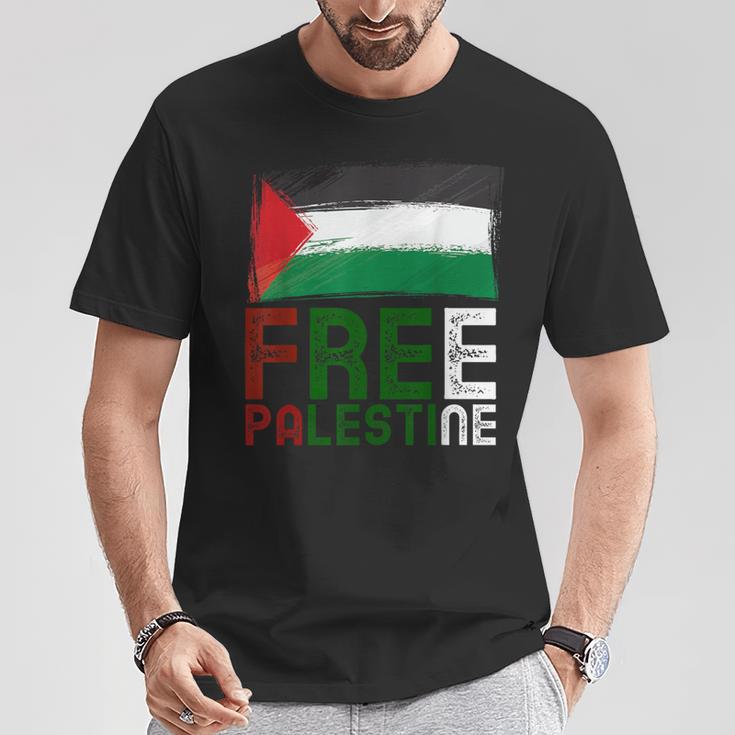 パレスチナ国旗 アラビア語 ガザ パレスチナ国旗 Tシャツ 面白い贈り物