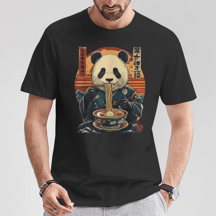 パンダのスープラーメン Tシャツ 面白い贈り物