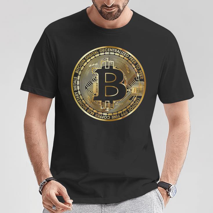 ビットコインbtcコイン暗号トレーダーBitcoinフューチャーフリーダムギフト Tシャツ 面白い贈り物
