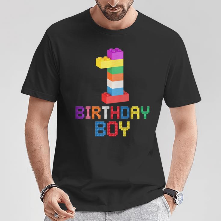 ビルディング・ブリックス 1歳のバースデー・ボーイ 1 1年目マスター・ビルダー Tシャツ 面白い贈り物