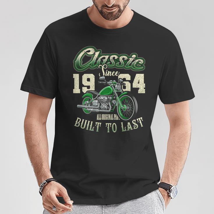 ビンテージ バイク バイカー バイクの誕生日 1964 年生まれ 長袖tシャツ Tシャツ 面白い贈り物