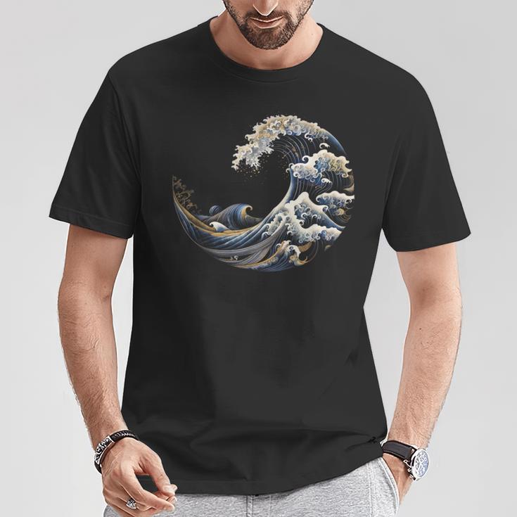 フィボナッチ数列カナガワウェーブ Tシャツ 面白い贈り物