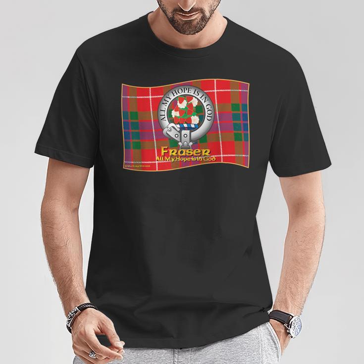 フレイザークラン タータン クレスト モット Tシャツ 面白い贈り物