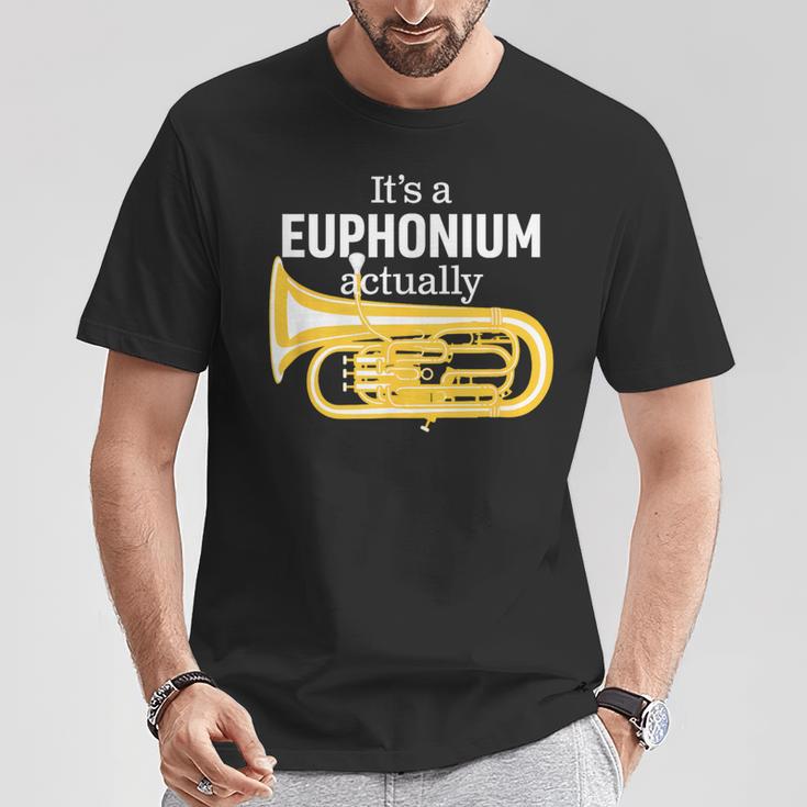 ブラスバンドのユーフォニアム奏者のための面白いユーフォニアムジョーク「 Euphonium Humour 」 Tシャツ 面白い贈り物