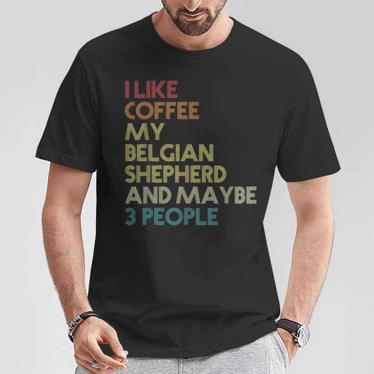ベルジアンシェパード ベルジアンシェパード ドッグ コーヒー ビンテージ レトロ Tシャツ 面白い贈り物