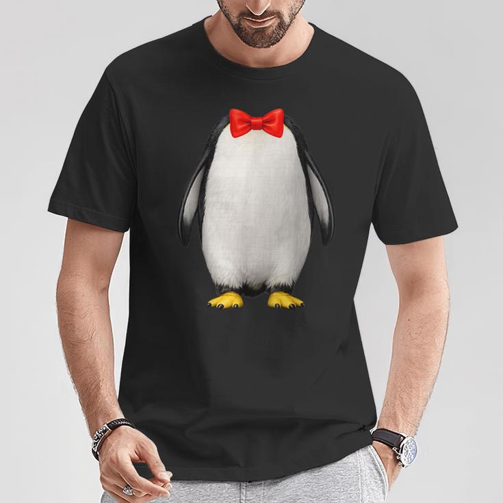ペンギン コスチューム かわいい 蝶ネクタイ おもしろい 動物 ハロウィン 男性 子供 Tシャツ 面白い贈り物