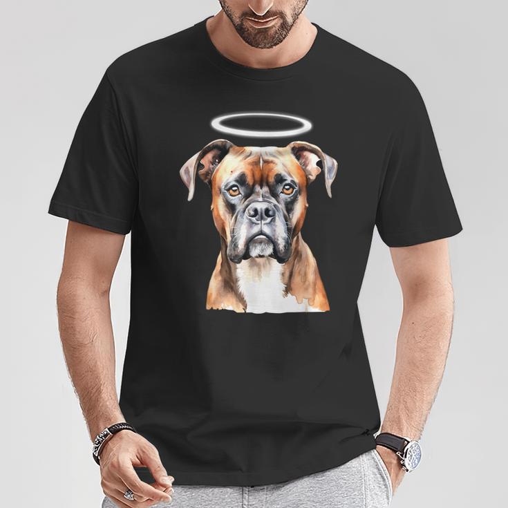 ボクサー 犬 天使 Tシャツ 面白い贈り物