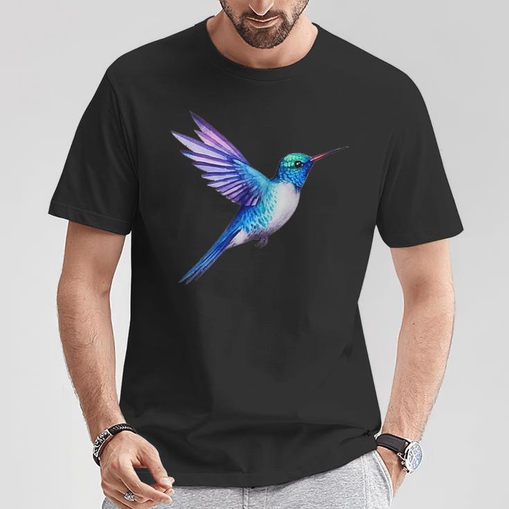 ポケットにハチドリ 水彩ハチドリのデザイン。 Tシャツ 面白い贈り物