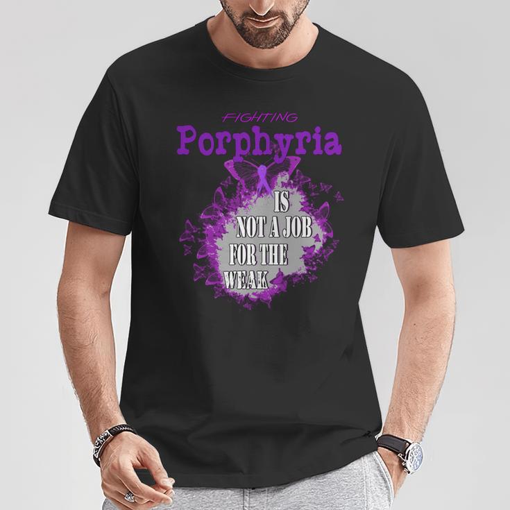 ポルフィリン症啓発 長袖tシャツ Tシャツ 面白い贈り物