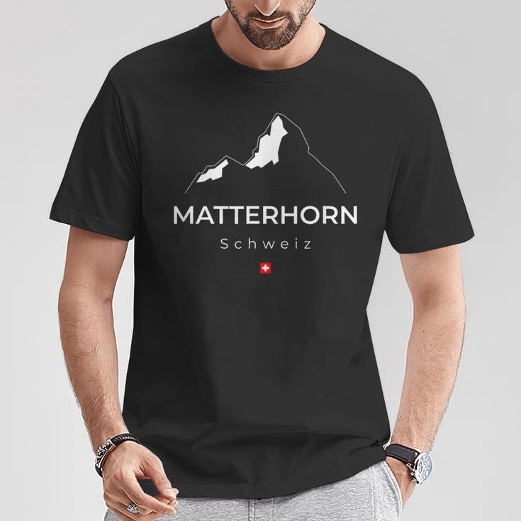 マッターホルン スイス 登山 ハイキング Tシャツ 面白い贈り物