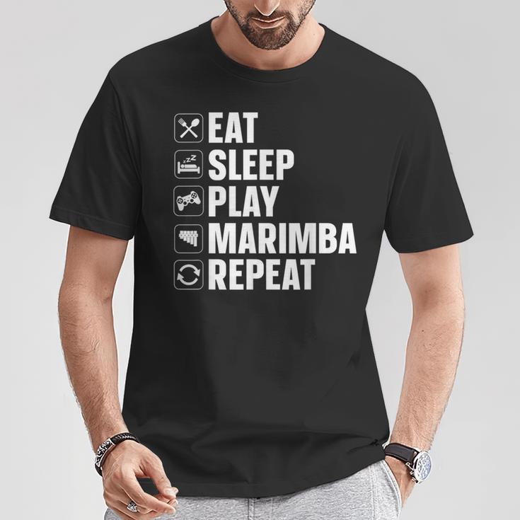 マリンバイートスリーププレイマリンバ Tシャツ 面白い贈り物