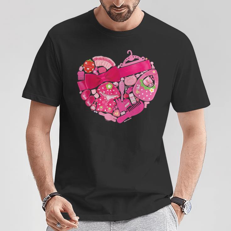 メルちゃん モチーフグラフィック 〜ハート〜 Tシャツ 面白い贈り物