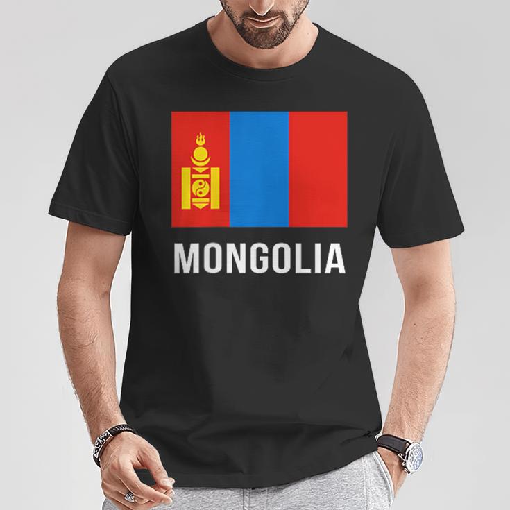 モンゴル モンゴル国旗 Tシャツ 面白い贈り物