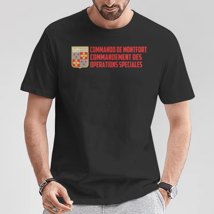 モンフォート コマンドー フランス特殊部隊 ミリタリー Tシャツ 面白い贈り物