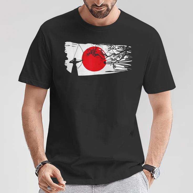 ユミ 弓矢 弓道 日本語アーチェリー Tシャツ 面白い贈り物