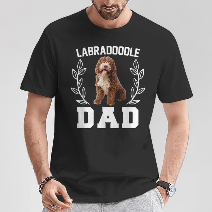 メンズ ラブラドゥードル お父さん 面白いクロスブリード 犬好きの方へのギフトに Tシャツ 面白い贈り物