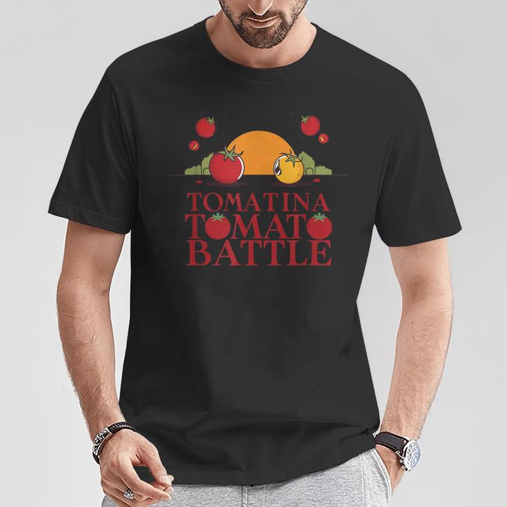 ラ・トマティーナ トマトバトルフェスティバル Tシャツ 面白い贈り物