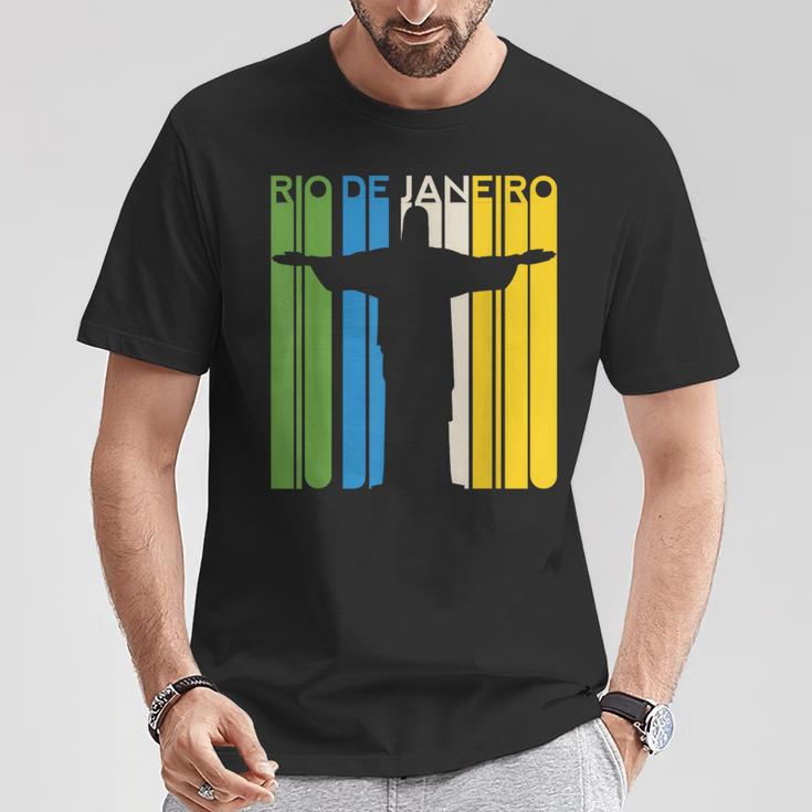 リオデジャネイロ ブラジル レトロ ビーチ ブラジルの像 サンパウロ Tシャツ 面白い贈り物