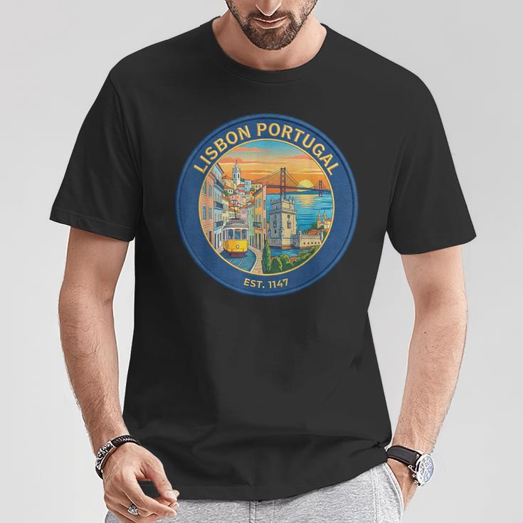 リスボン ポルトガル 旅行 お土産 都市 ランドマーク 観光ギフト Tシャツ 面白い贈り物