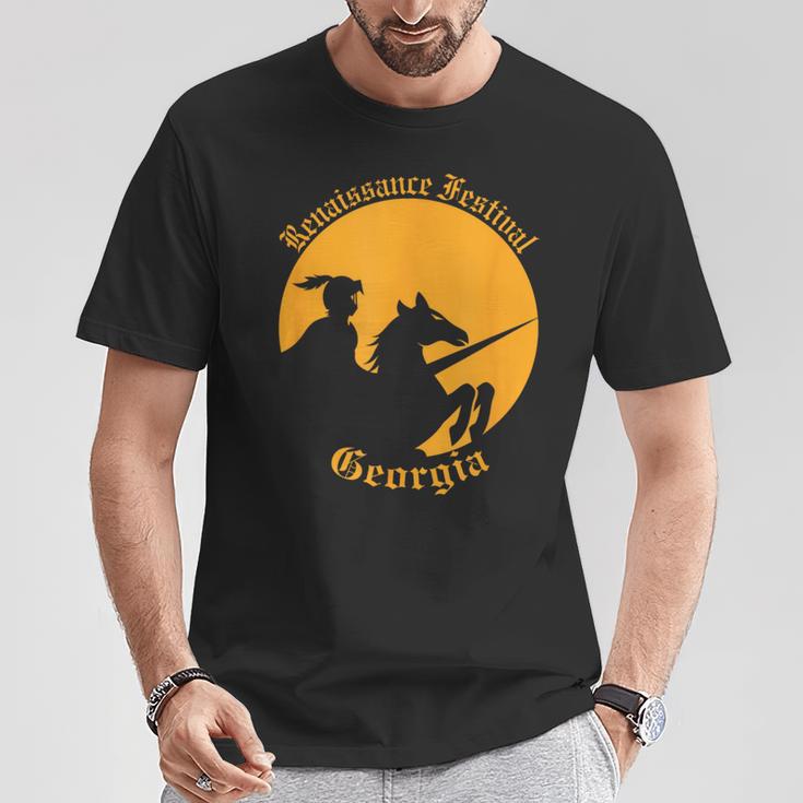 ルネッサンス・フェスティバル ジョージア・ナイト&ホース Tシャツ 面白い贈り物