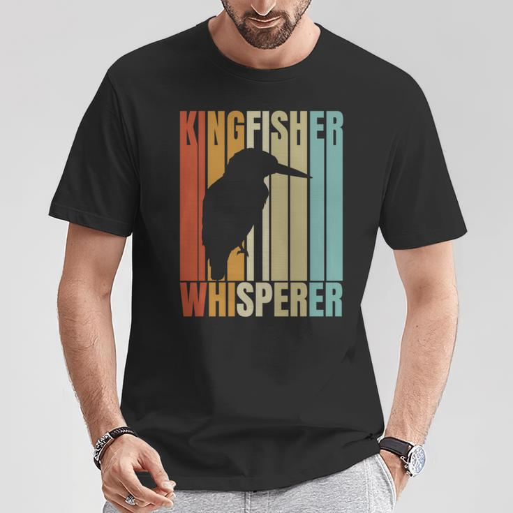 レトロカワセミ ささやき カワセミ 長袖tシャツ Tシャツ 面白い贈り物