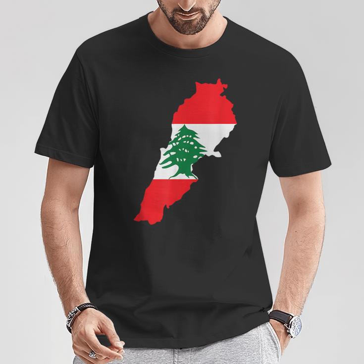 レバノン国旗 地図 ベイルート 杉の木 レバノン ヘリテージデザイン Tシャツ 面白い贈り物