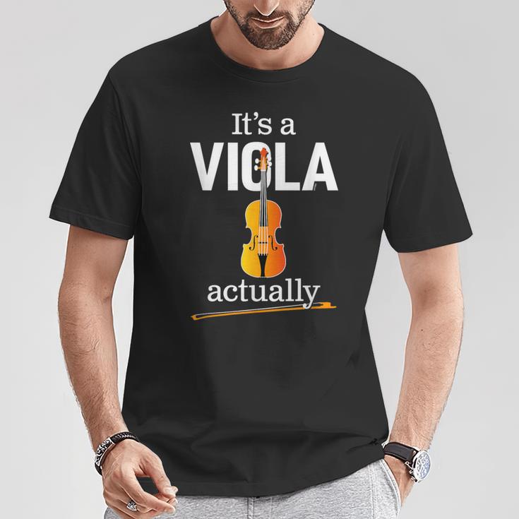 ヴィオラ奏者のためのヴィオラジョークまたはヴィオラミーム面白いヴィオラ 「 It's Aiola Actually」 Tシャツ 面白い贈り物