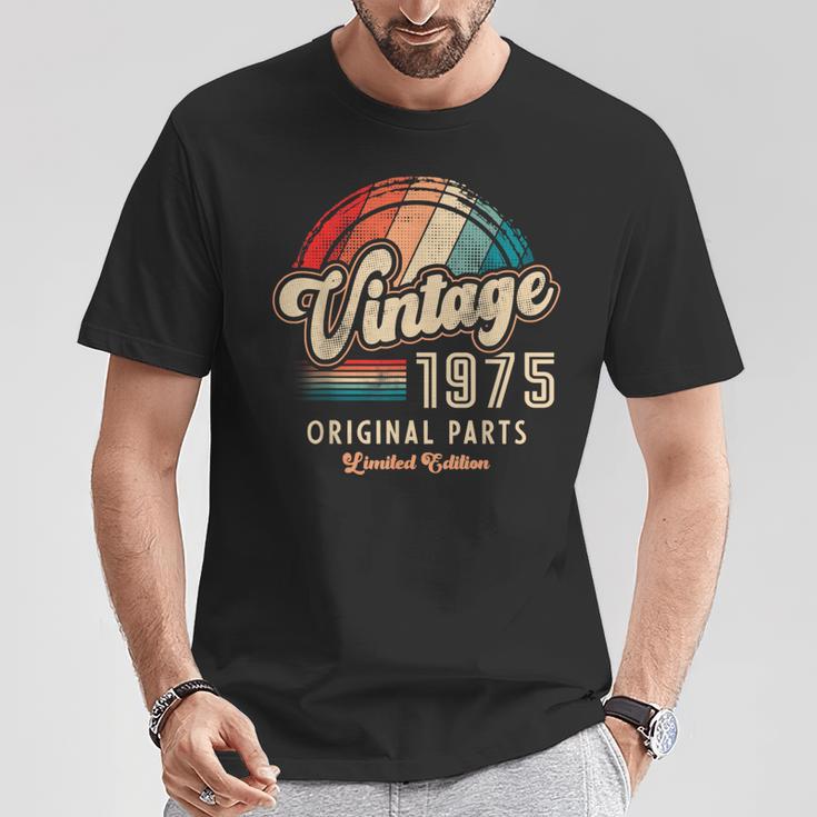 ヴィンテージ 1975 オリジナル・パーツ 限定版 誕生51周年記念 Tシャツ 面白い贈り物