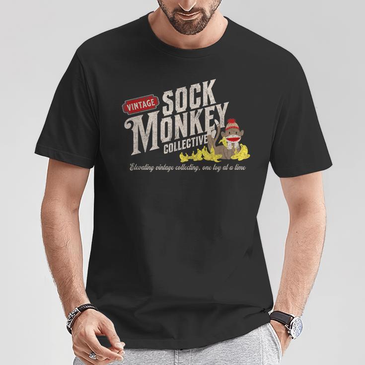 ヴィンテージ ソック モンキー コレクティブ キュート ソック モンキー Tシャツ 面白い贈り物
