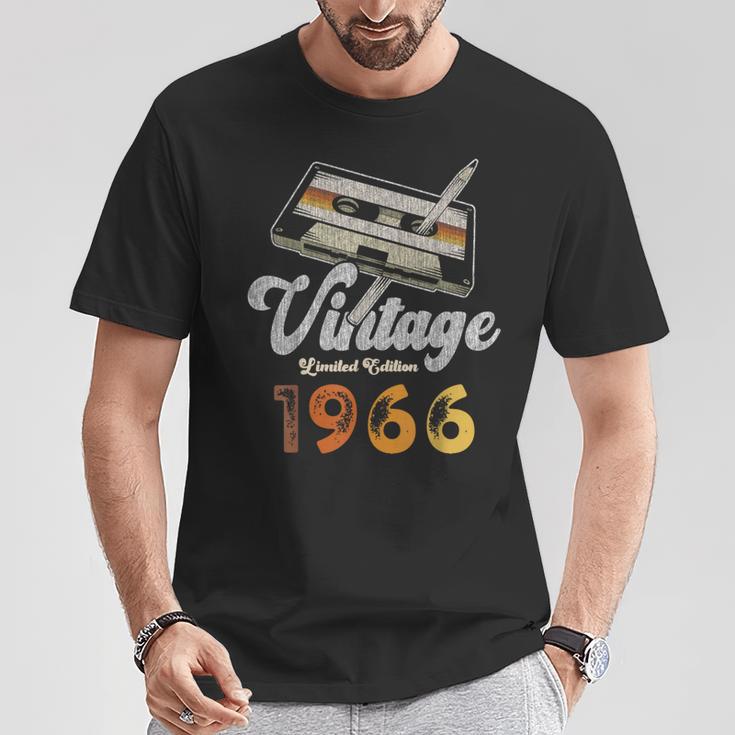 ヴィンテージ1966 カセット・ペンシル 60歳の誕生日 Tシャツ 面白い贈り物