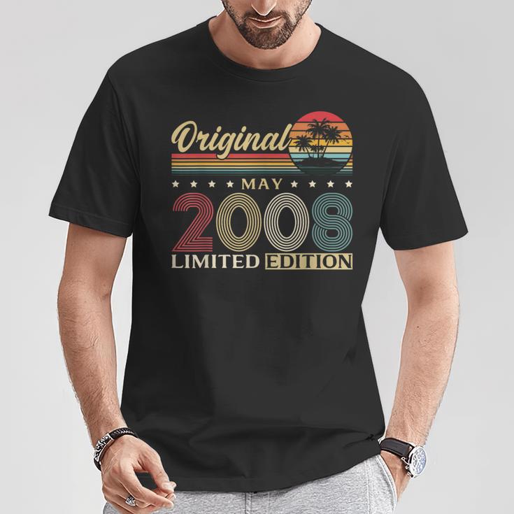 ヴィンテージカー 2008 年5月 18 歳の誕生日 2008 年のクラシックカー Tシャツ 面白い贈り物