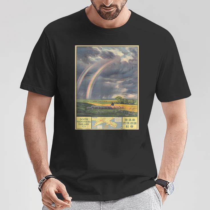 ヴィンテージポスター-南満州鉄道 Tシャツ 面白い贈り物