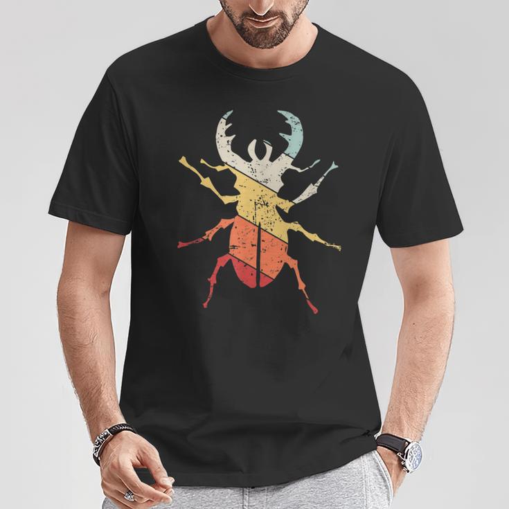 ヴィンテージレトロ カブトムシと昆虫昆虫学者ギフト カブトムシ Tシャツ 面白い贈り物