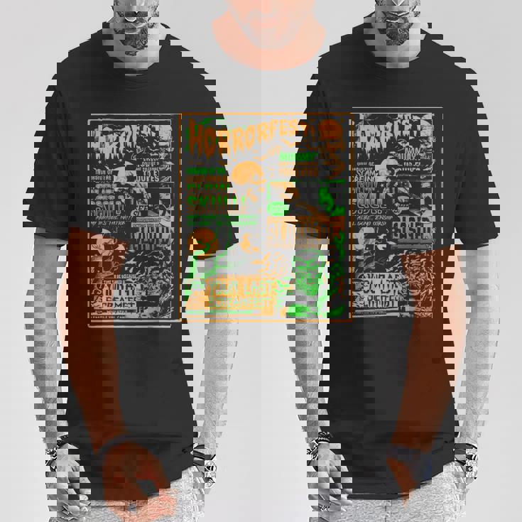 ヴィンテージ・ハロウィーン・クラシック・ホラー映画ポスター ホラーフェスト Tシャツ 面白い贈り物