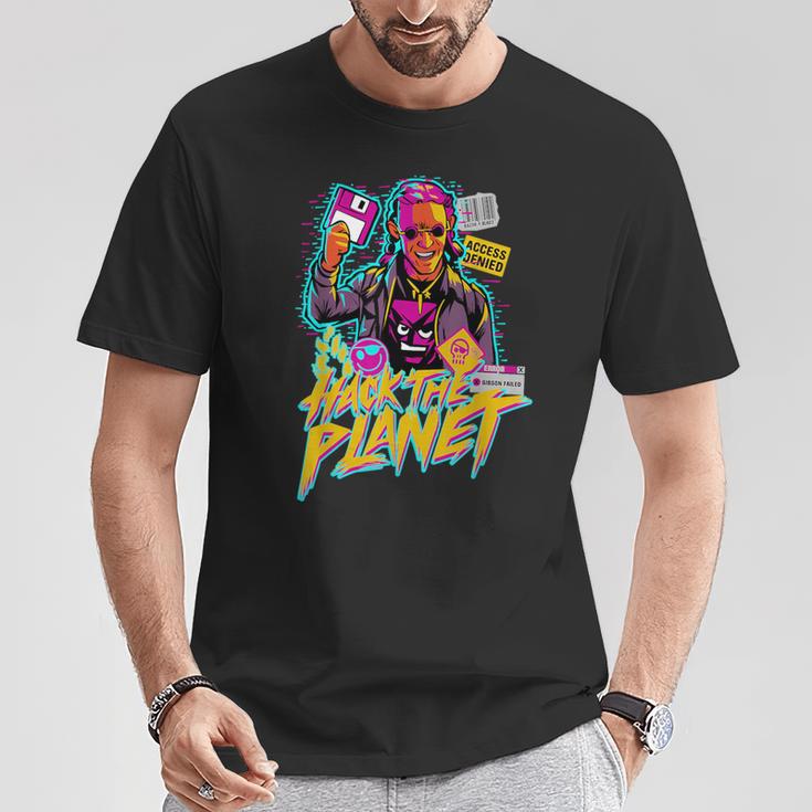 ヴェイパーウェーブ・ハック・ザ・プラネット Tシャツ 面白い贈り物
