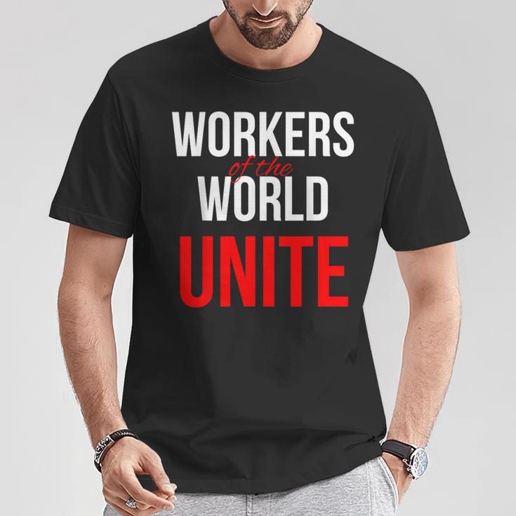 万国の労働者団結せよ Tシャツ 面白い贈り物