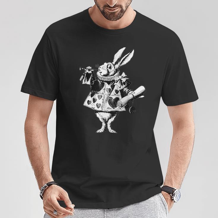 不思議の国のアリス 白うさぎ Tシャツ 面白い贈り物