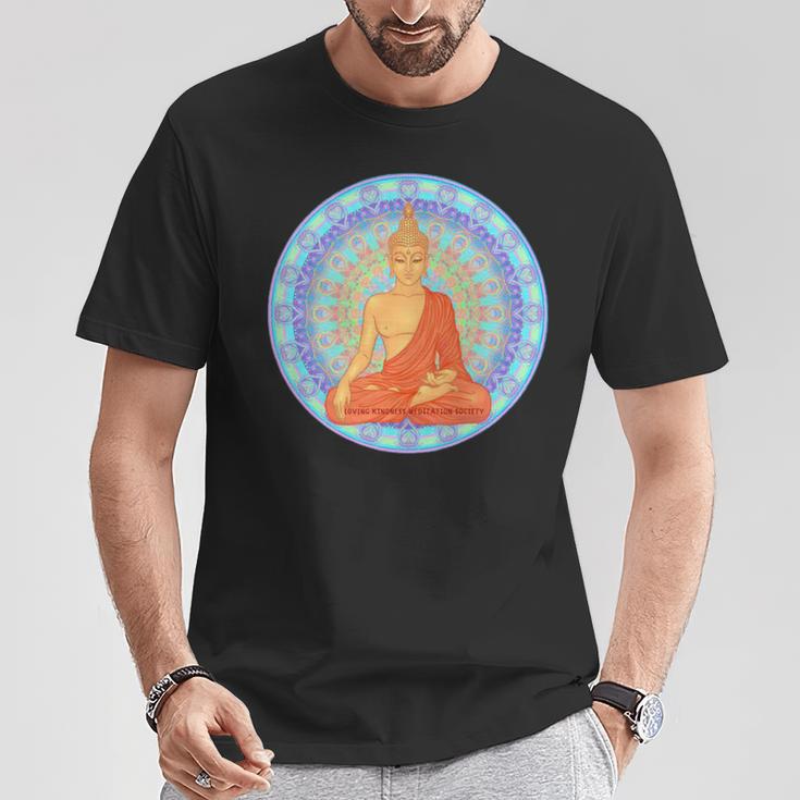 仏 マインドフルネス 仏前 ガウタマ仏教 愛 優しさ 長袖tシャツ Tシャツ 面白い贈り物
