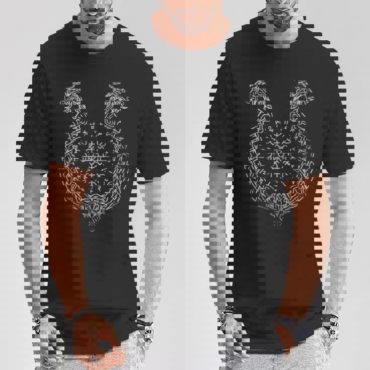 北欧バイキングコンパス アイスランド Tシャツ 面白い贈り物