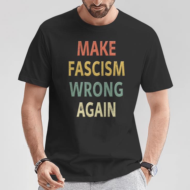 反ファシズムシャツ。Make Fascism Wrong Again 。 長袖tシャツ Tシャツ 面白い贈り物