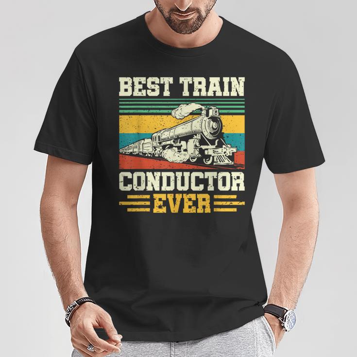 史上最高の電車の車掌 Conductor Railroad Tシャツ 面白い贈り物